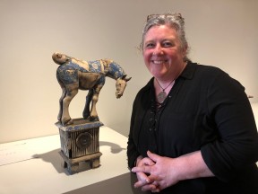 Fiona Tunnicliffe with her winning work.